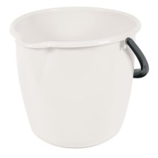 Putzeimer Eimer Kunststoffbügel mit Ausguss grau 12 Liter 