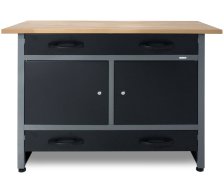 Werkbank Werktisch Werner DeLuxe 95cm schwarz 