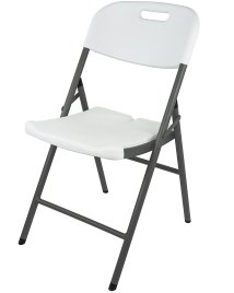 Klappstuhl Blasformen Stahlrohr/HDPE weiß 