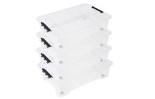 4x Unterbettbox Rollerbox Jolly 25 transparent 