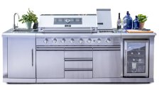 Outdoorküche Gasgrill 6 Brenner Kühlschrank Spüle Edelstahl 