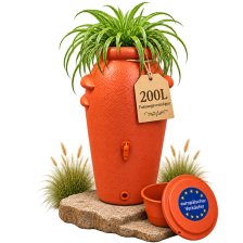 Regentonne Wasserbehälter Amphore Terracotta 200 Liter 