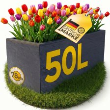 Pflanzkübel Pflanzkasten Blumenkübel Vulkano 50 L anthrazit 