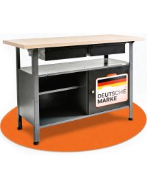 Werkbank Fritz 120cm Melamin Arbeitsplatte Werktisch 