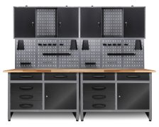 Werkstatt Set Holger 240 cm 2 Schränke 