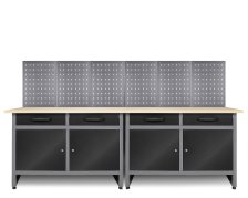 Werkstatt Set Werner 240cm + 6LW Melamin 