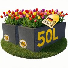 2x Pflanzkübel Pflanzkasten Blumenkübel Vulkano 50 anthrazit 