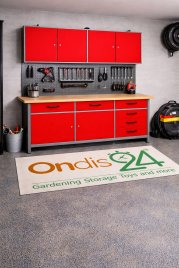 Werkstatt Set Karsten 160 cm 2 Schränke rot Melamin 