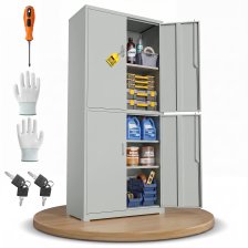 Aktenschrank Frank Stahlschrank Büro Werkstatt Grau 180cm 