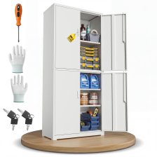 Aktenschrank Frank Stahlschrank Büro Werkstatt Weiß 180cm 