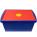 Aufbewahrungsbox System Box M blau/rot