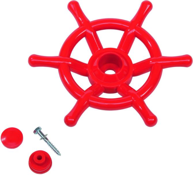 Lenkrad Schiff rot 