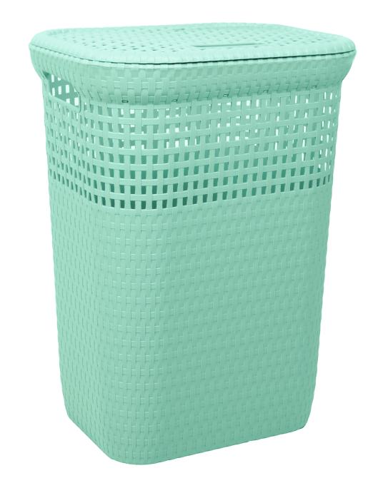 B-Ware Wäschekorb Rattan 60 L mint 