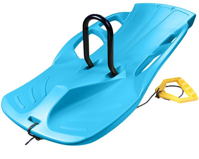 Kinderschlitten Snow Train Control Schneerutscher Bob blau 