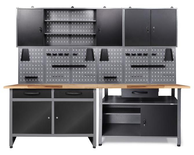 Werkstatt Set Werner/Klaus 240 cm 2 Schränke 
