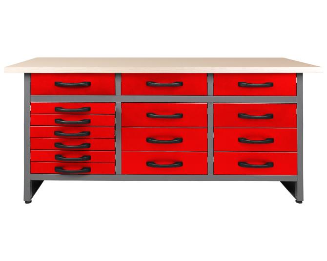 Werkbank Konny 160 cm rot Melamin 