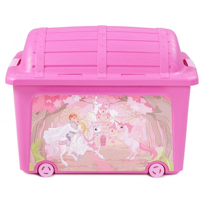 ONDIS24 Spielzeugbox Rollbox Spielzeugtruhe Prinzessin