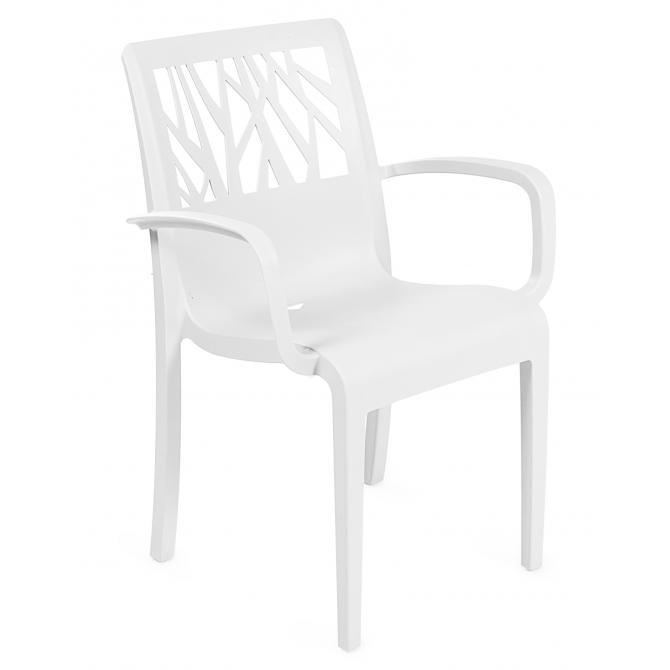 ONDIS24 Gartenstuhl Sessel Vegetal weiß