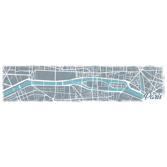 ONDIS24 Wandbild Dekorahmen Paris Karte