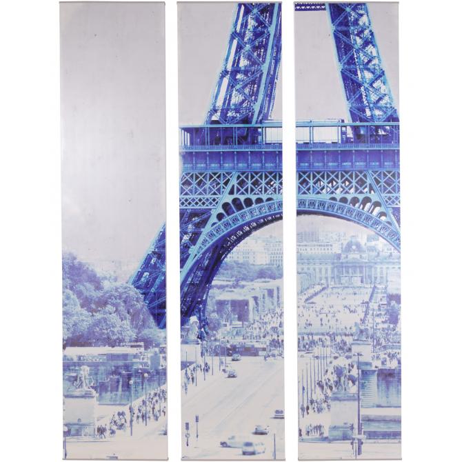 ONDIS24 Wandbild Dekorahmen 3 teilig Paris Eiffelturm