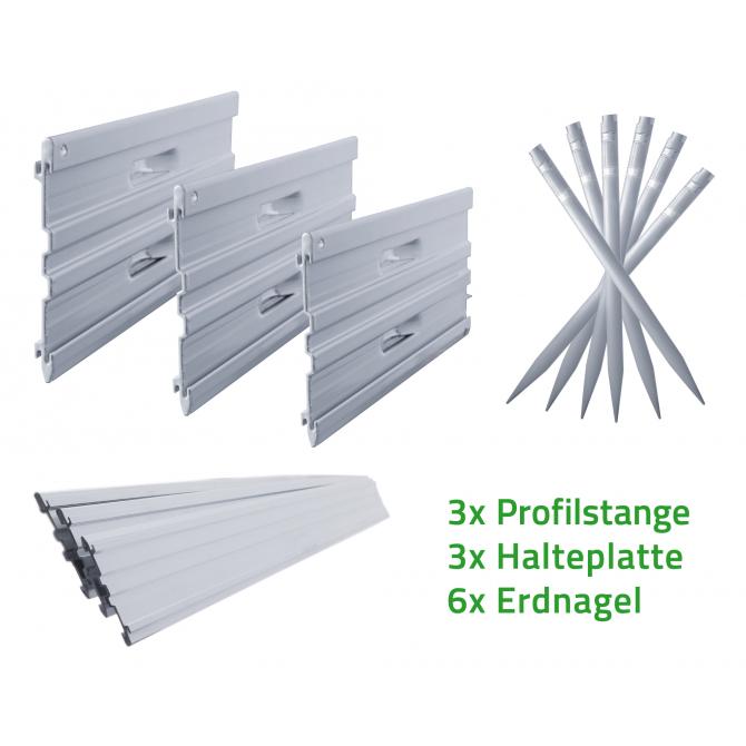 ONDIS24 Beeteinfassung Aluminium 6m Set 600x15cm MAXI