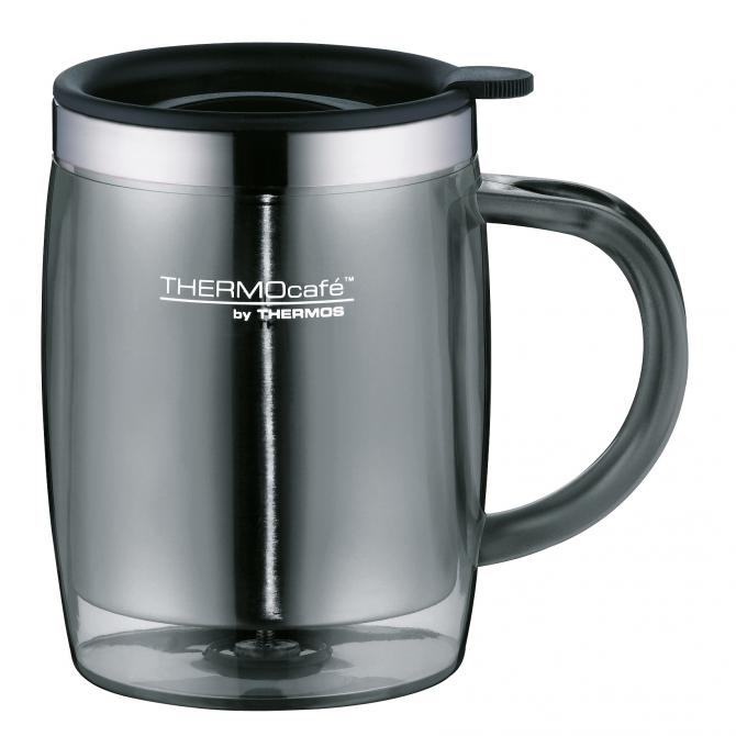 ThermoCafé by, Bürotasse Desktop Mug, Kunststoff Grau 0,35 l