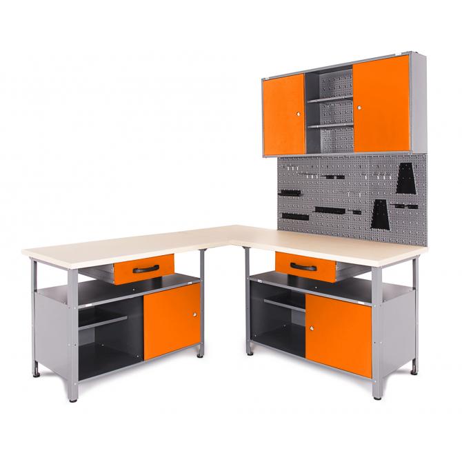 ONDIS24 Werkstatt Set Ecklösung Classic One 85 cm orange