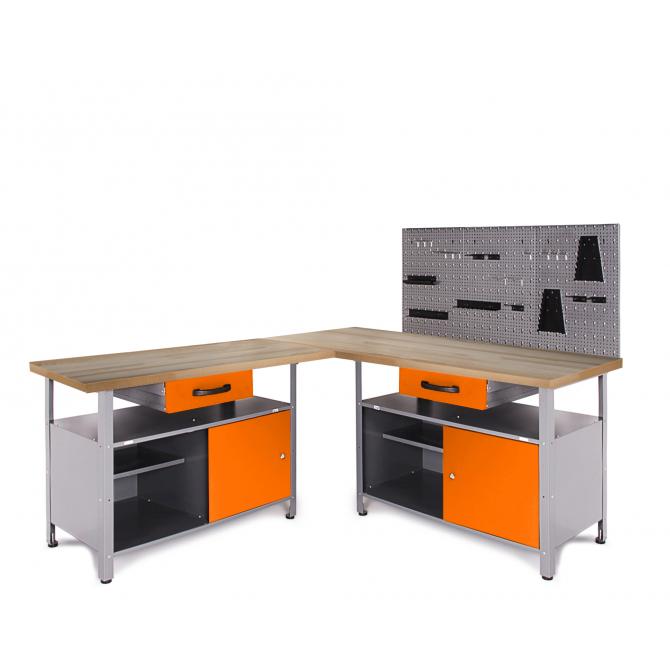 ONDIS24 Werkstatt Set Ecklösung One 85 cm orange