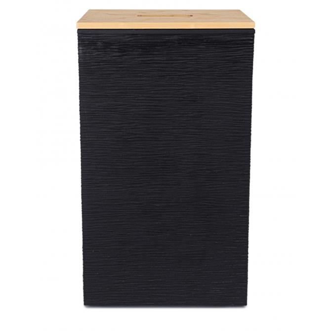 ONDIS24 Pellets Aufbewahrungsbox Graphit mit Holzdeckel 36L