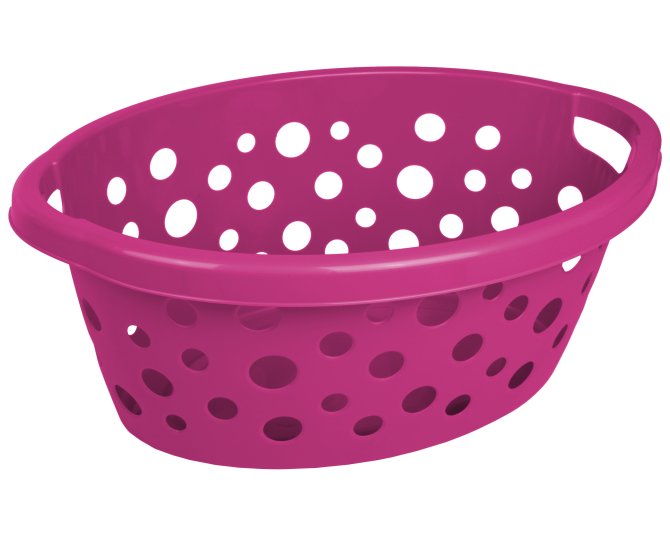 Wäschekorb Kunststoff 25 L fuchsia 