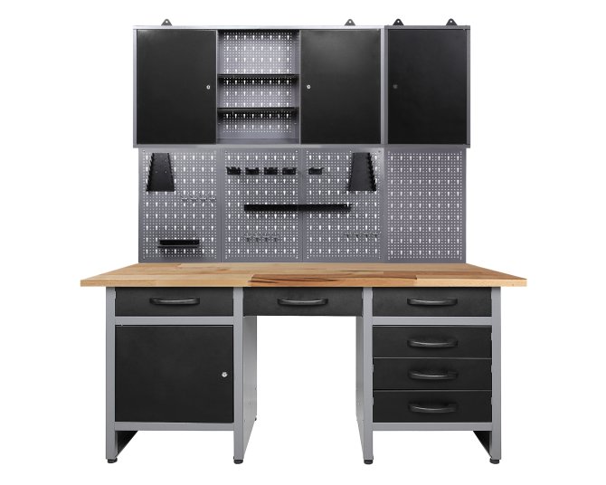Werkstatt Set Harry 160 cm 2 Schränke offen 