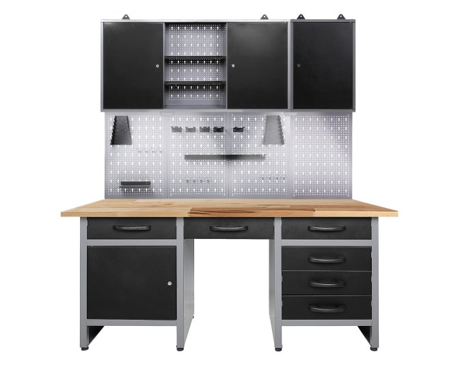 Werkstatt Set Harry 160 cm 2 Schränke LED 