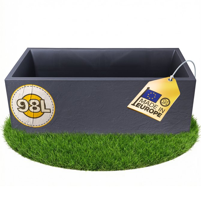 Pflanzkübel Vulkan 100 Blumentopf doppelwandig anthrazit anthrazit