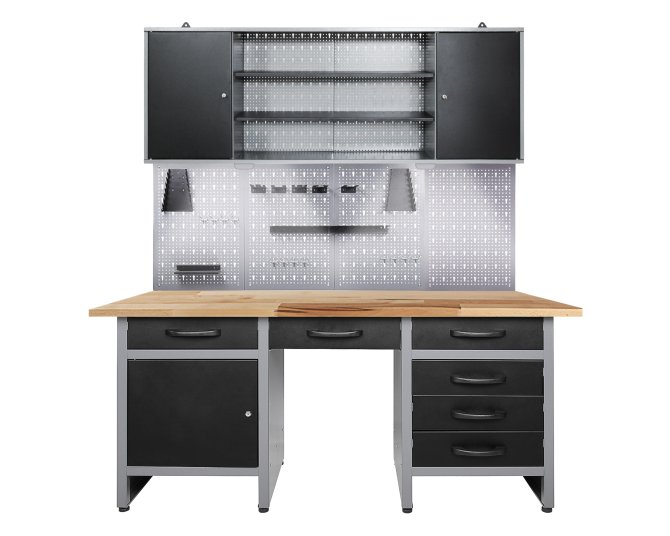 Werkstatt Set Harry 160 cm 1 Schrank LED 