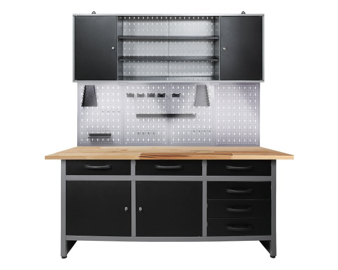 Werkstatt Set Karsten 160 cm 1 Schrank LED 