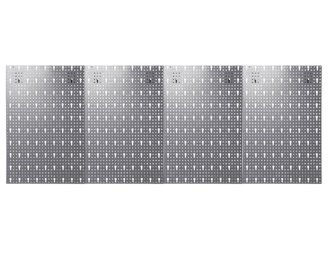 4x Lochwand Werkzeugwand Euro-Lochung 160x57 cm grau 