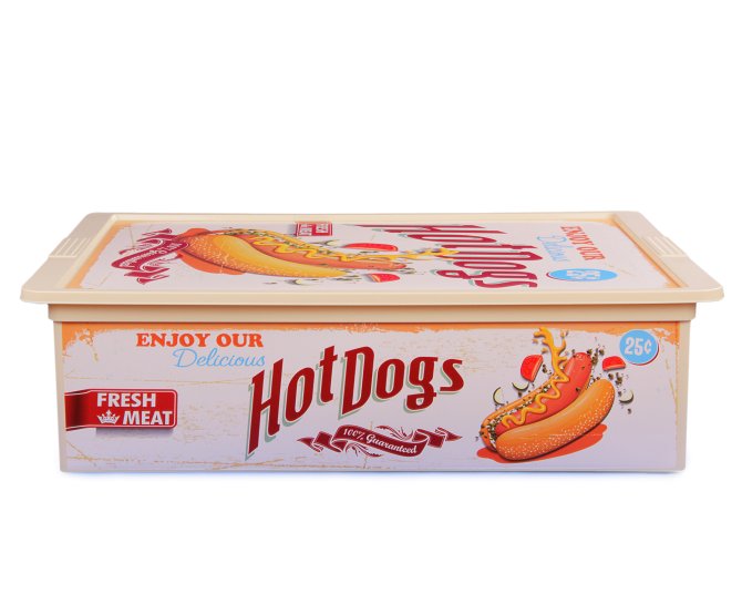 Aufbewahrungsbox C Box L Design Fast Food mit Deckel 