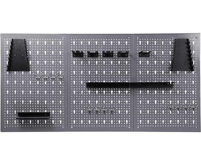 Ondis24 Lochwandset 120cm grau Werkzeugwand aus Metall  