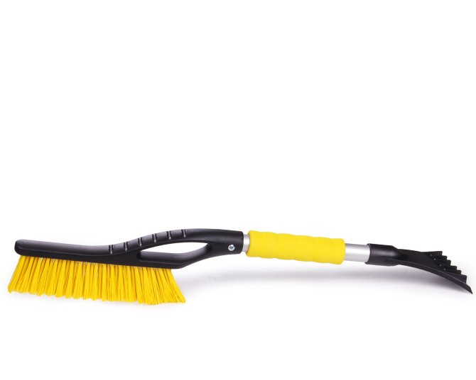Eiskratzer 55cm gelber Griff - gelber Besen gelb