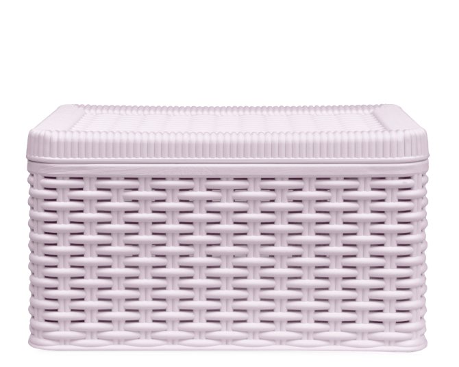 Aufbewahrungsbox Rattan Optik Decora S rosa rosa