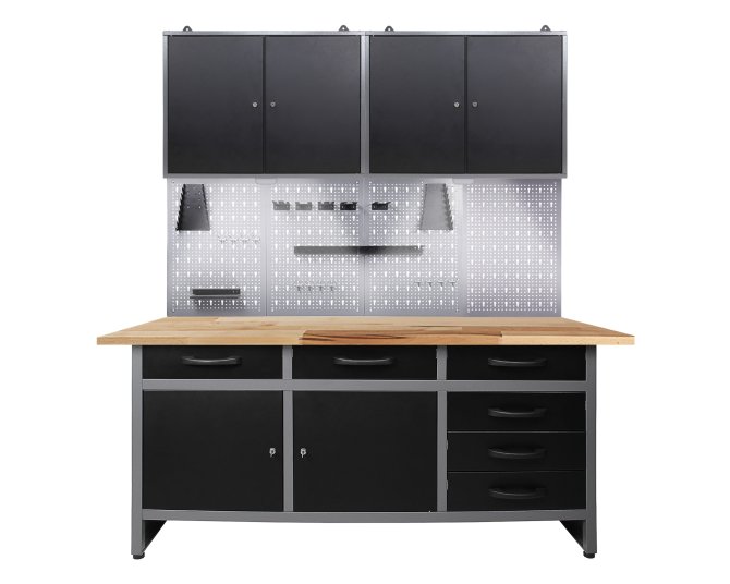 Werkstatt Set Karsten 160 cm 2 Schränke LED 