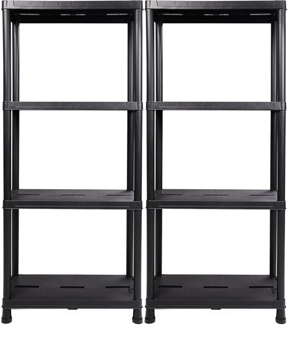 2 x Kunststoffregal Steckregal 60 x 30 cm 