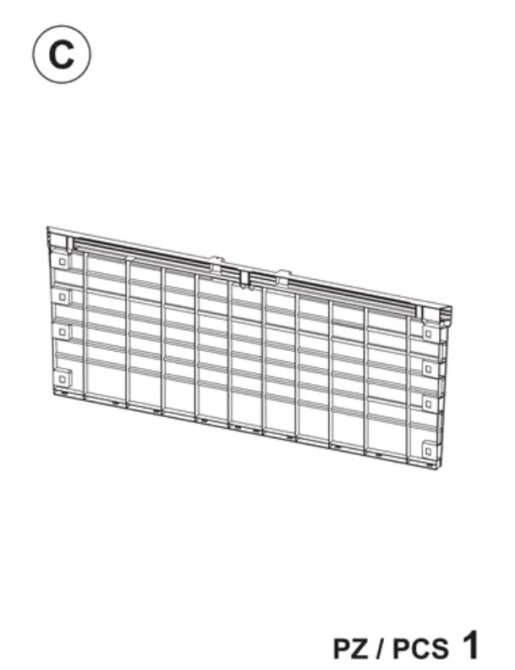 Teil B (Vorderwand grau) 