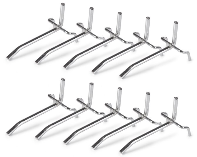 Lochwandhaken aus Metall 7 cm 10er Set 