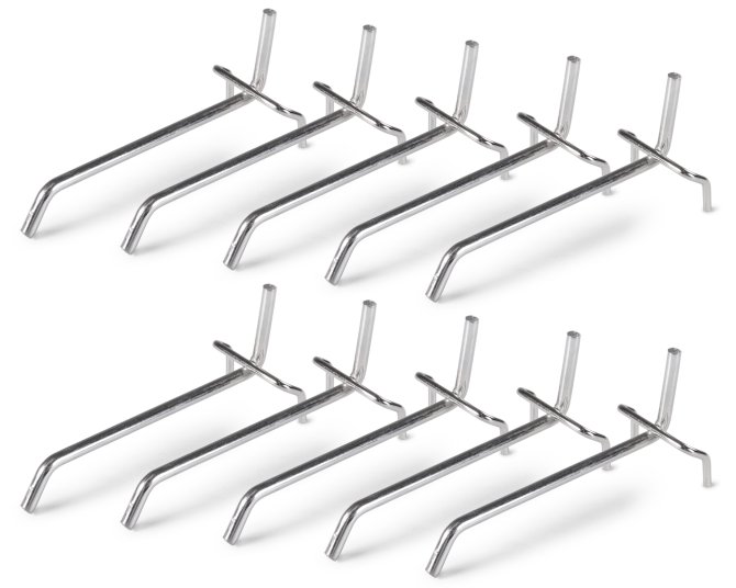 Lochwandhaken aus Metall 9 cm 10er Set 