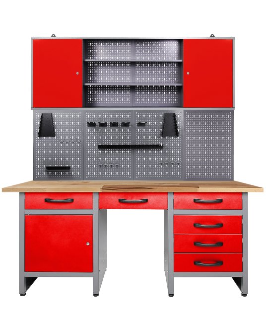 Werkstatt Set Harry 160 cm 1 Schrank rot 