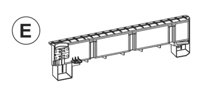 Teil E (Abdeckung Türteil rechts) anthrazit 