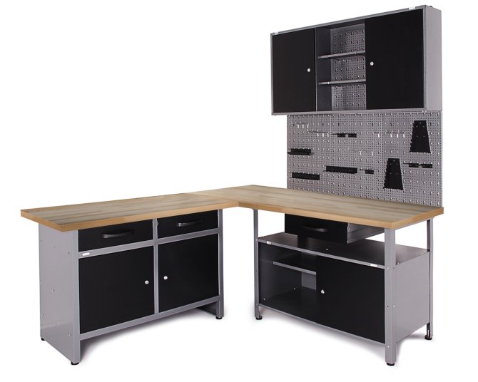 Werkstatt Set Ecklösung Premium One anthrazit 85 cm