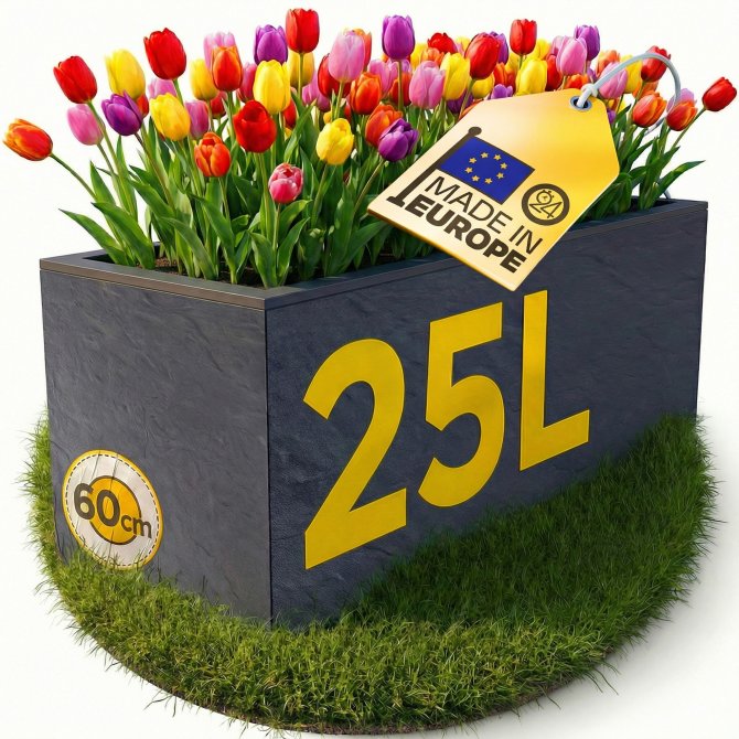Balkonkasten Vulkan 25 L anthrazit anthrazit