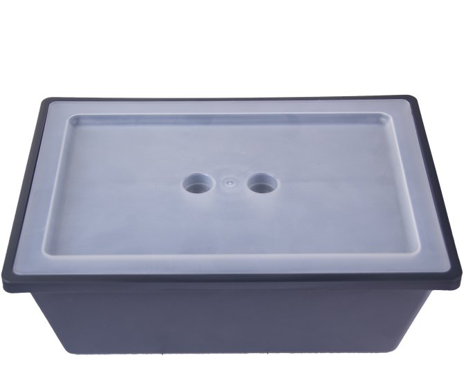 Aufbewahrungsbox System Box XS grau/weiß 